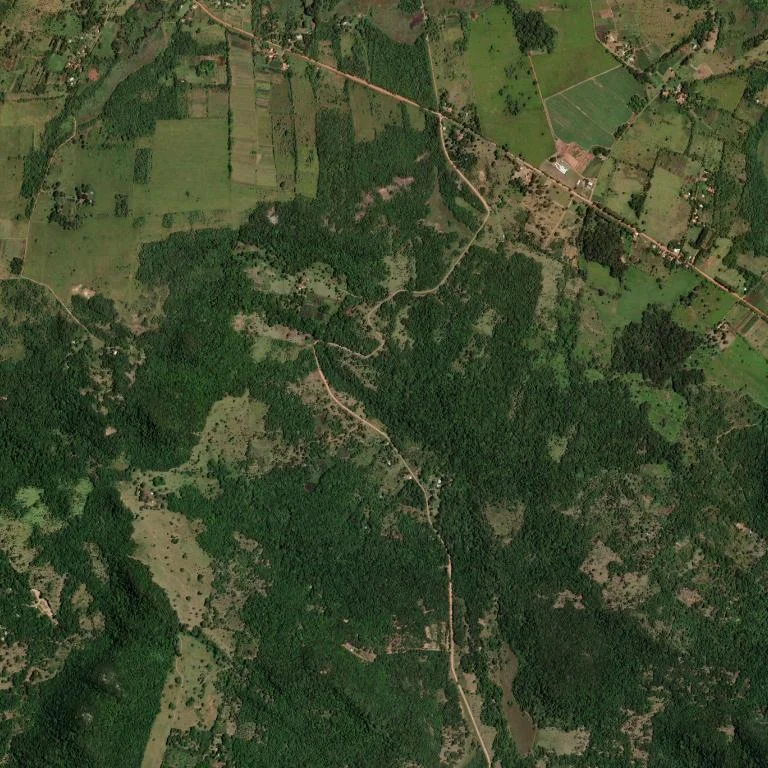 Satellite view of the LQV parcel — 768m × 768m at zoom 15 (Esri World Imagery)